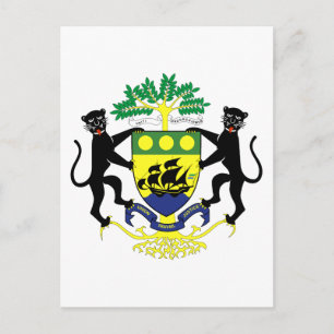 embleem van gabon briefkaart