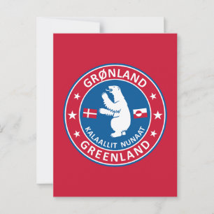 Embleem van Groenland Briefkaart