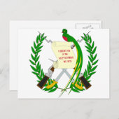 embleem van guatemala briefkaart (Voorkant / Achterkant)