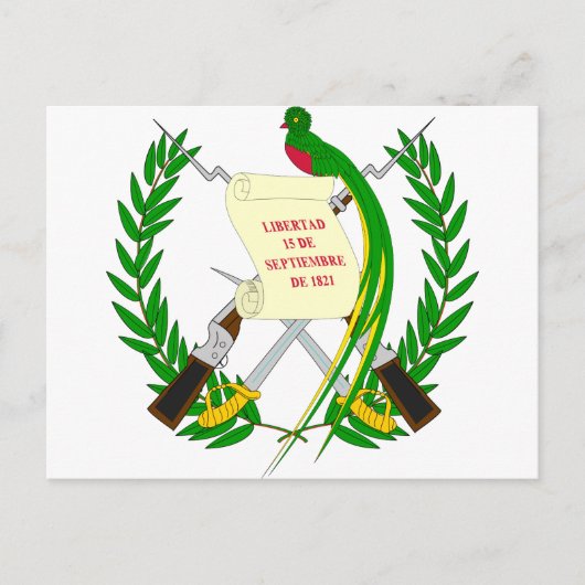 embleem van guatemala briefkaart (Voorkant)