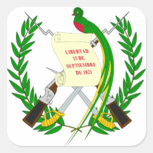 embleem van guatemala vierkante sticker