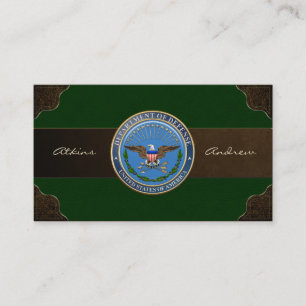 Embleem van het Amerikaanse ministerie van Defensi Visitekaartje