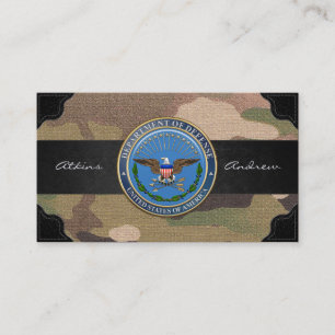Embleem van het Amerikaanse ministerie van Defensi Visitekaartje