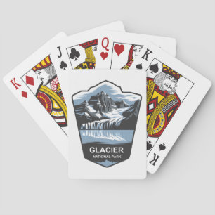 Embleem van het Glacier National Park Pokerkaarten