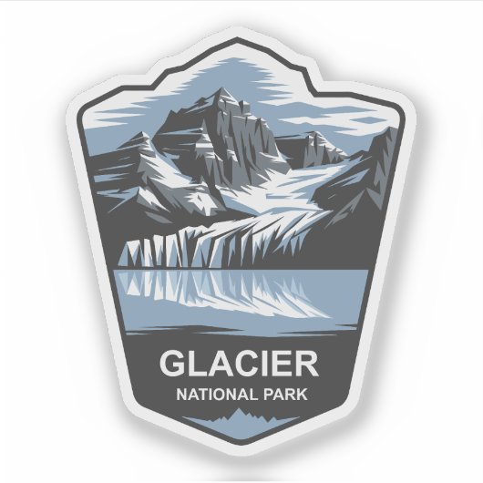 Embleem van het Glacier National Park Sticker (Voorkant)