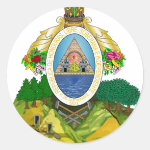 embleem van honduras ronde sticker