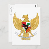 embleem van indonesië briefkaart (Voorkant / Achterkant)