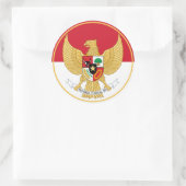 embleem van indonesië ronde sticker (Tas)