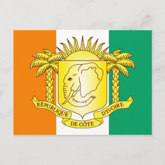 embleem van ivoorkust briefkaart