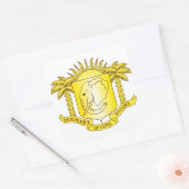 embleem van ivoorkust vierkante sticker (Envelop)