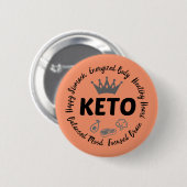 embleem van Keto-voordelen Ronde Button 5,7 Cm (Voorkant /achterkant)