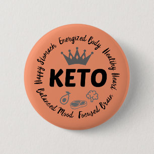 embleem van Keto-voordelen Ronde Button 5,7 Cm