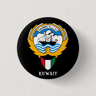 Embleem van Koeweit Ronde Button 3,2 Cm