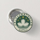 Embleem van Macau Ronde Button 3,2 Cm (Voorkant /achterkant)