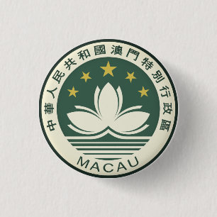 Embleem van Macau Ronde Button 3,2 Cm