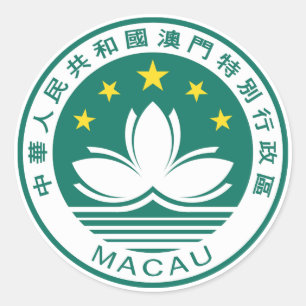 Embleem van Macau Ronde Sticker
