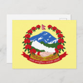 Embleem van Nepal Briefkaart (Voorkant / Achterkant)