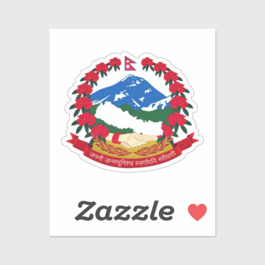 Embleem van Nepalese Sticker op het plein (Vel)