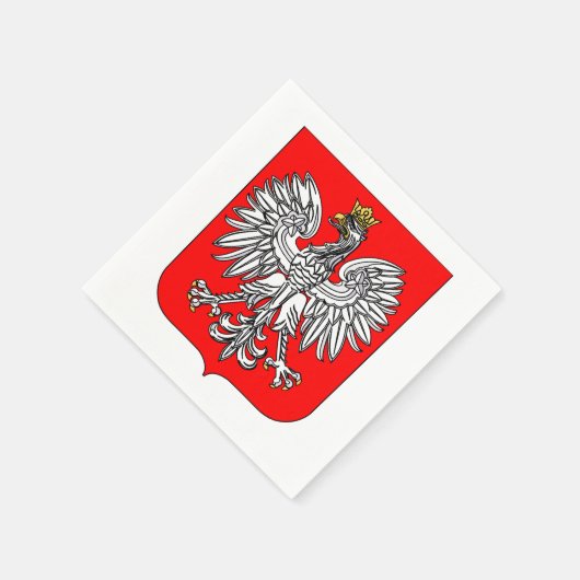 Embleem van Pools papier servetten (Hoek)