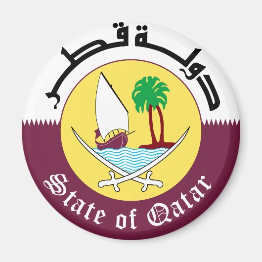 Embleem_van_Qatar Magneet (Voorkant)