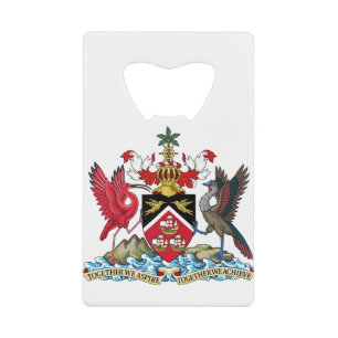 embleem van trinidad en tobago kredietkaart flessenopener