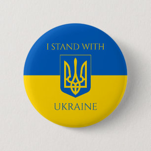 embleem voor oekraïne ronde button 5,7 cm