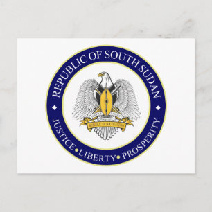 embleem voor zuid - sudan briefkaart