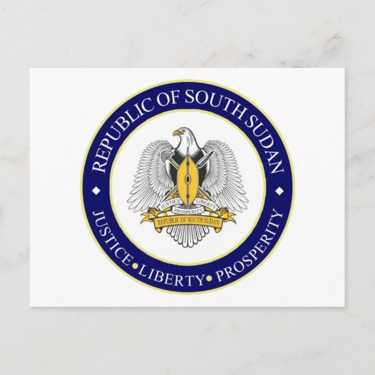 embleem voor zuid - sudan briefkaart (Voorkant)