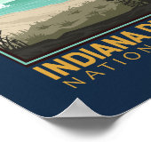  Emblem in het Nationaal Park Indiana Dunes Poster (Hoek)