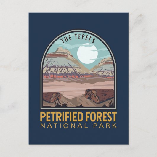 Emblem in het Nationaal Park Petrified Forest Briefkaart (Voorkant)