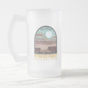  Emblem in het Nationaal Park Petrified Forest Matglas Bierpul