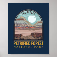 Emblem in het Nationaal Park Petrified Forest