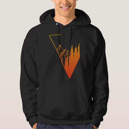 Emblem mountain panorama and forest easy going fa hoodie (Voorkant)