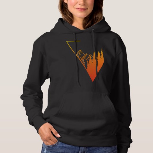 Emblem mountain panorama and forest  easy going fa hoodie (Voorkant)