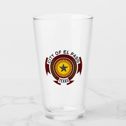 Emblem of City of El Paso, Texas Glass Glas (Voorkant)