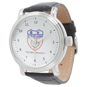 Emblem of Cleveland, Ohio Horloge