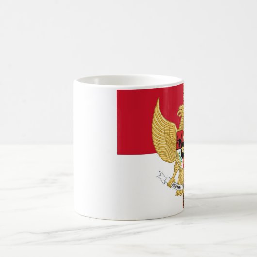 Emblem of Indonesia - Garuda Pancasila Batik Flag Koffiemok (Center)