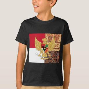 Emblem of Indonesia - Garuda Pancasila Batik Flag T-shirt