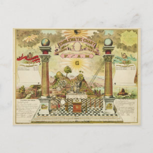 Emblematische Grafiek en Masonische Geschiedenis v Briefkaart