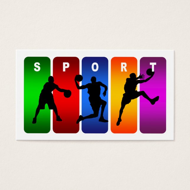 Emblème de basket-ball multicolore (Devant)