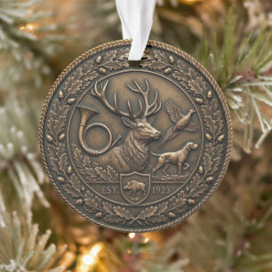 Emblème de chasse en bronze