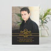 Emblème de diplôme Faire-part photo / Invitation (Debout devant)