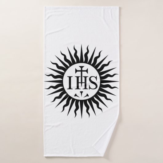 Emblème de la Compagnie de Jésus Monogramme (Serviette de bain)