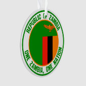 Emblème de la Zambie ronde (devant)