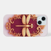 Emblème de libellule dorée dans un style baroque o (Verso Horizontal)