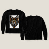 Emblème de loup moderne féroce (Motif recto et verso)