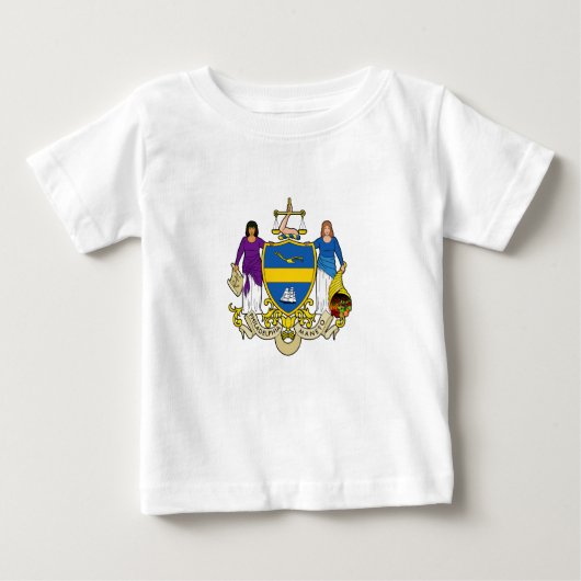 Emblème de Philadelphie, Pennsylvanie T-shirt bébé (Devant)