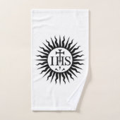 Emblème du monogramme de la Compagnie de Jésus (Serviette à main)