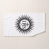 Emblème du monogramme de la Compagnie de Jésus (Serviette à main)