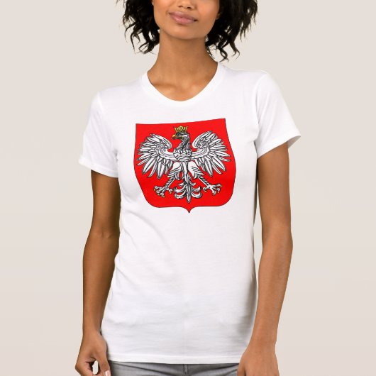Emblème du T-shirt des femmes de la Pologne (Devant)